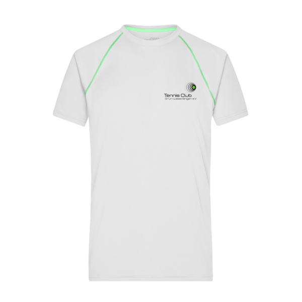 Brustdruck schwarz - Men's Sports T-Shirt Miniaturansicht